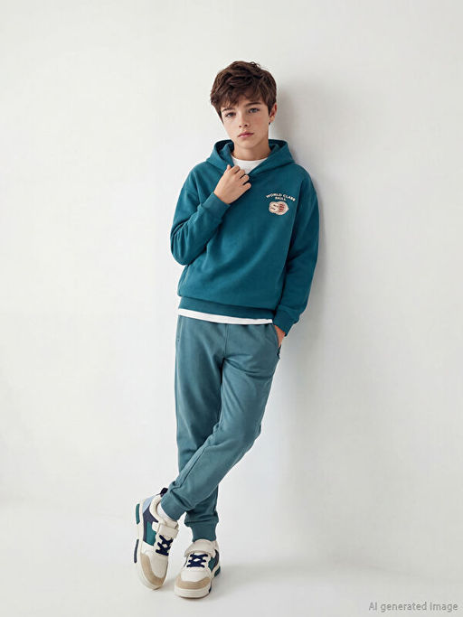 Kap??onlu Erkek ?ocuk Kal?n Sweatshirt