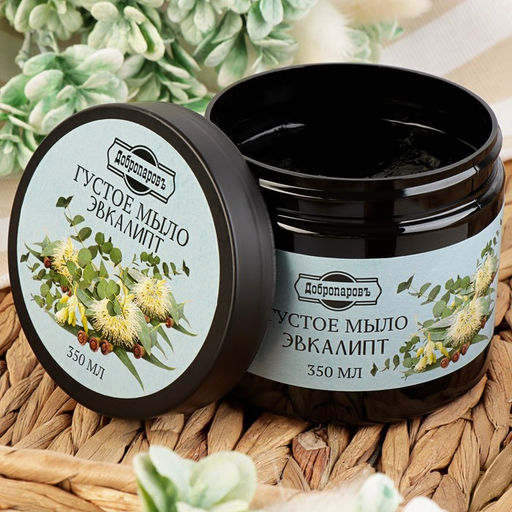 Мыло густое для волос и тела Эвкалипт, банное, Добропаровъ 350 мл  фото 2