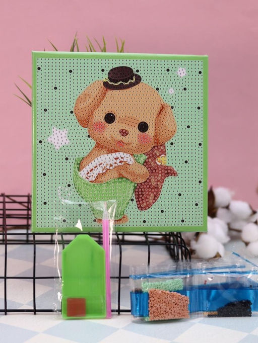 Алмазная мозаика на подрамнике Draw Me! Cute bear, (20*20 см)