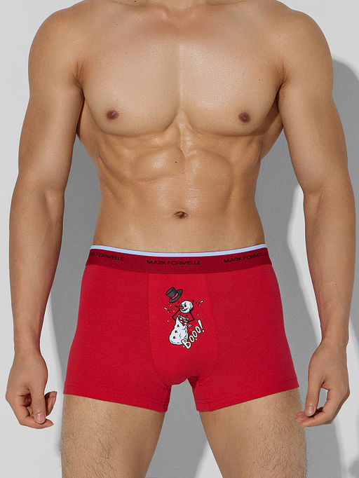 Трусы боксеры мужские с новогодним принтом в наборе, 2 шт - Mark formelle фото 3