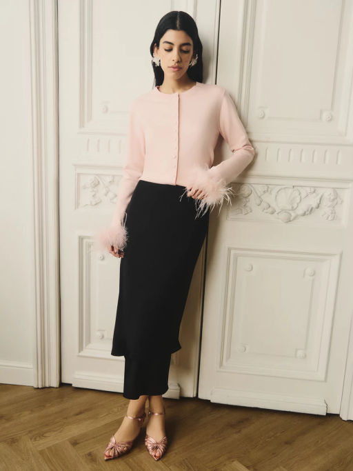 Двухслойная юбка миди / Zarina