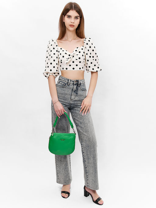 LACCOMA сумка Анжелика-Л815-ярко-зеленый эко кожа хлопок