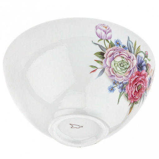 Пиала фарфоровая "Розы 3D" 2 вариант 750мл, д15см, h9см (Россия)