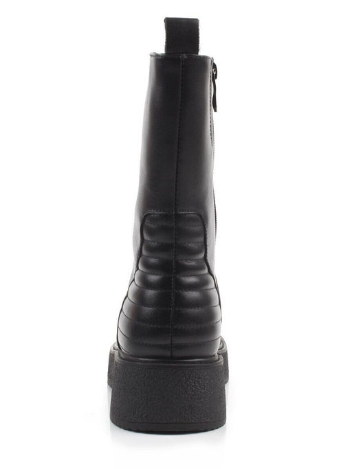 02-M45-73 BLACK Полусапоги зимние женские (натуральная кожа, натуральный мех)