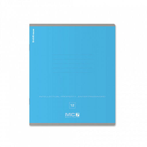 Цена за 10 шт. Тетрадь школьная ученическая ErichKrause MC-7 ассорти, 12 листов, линейка (в плёнке по 10 шт.)_MIX-PACK  фото 3