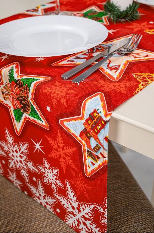 Дорожка на стол из рогожки 145x45 Happy Fox Home  фото 17