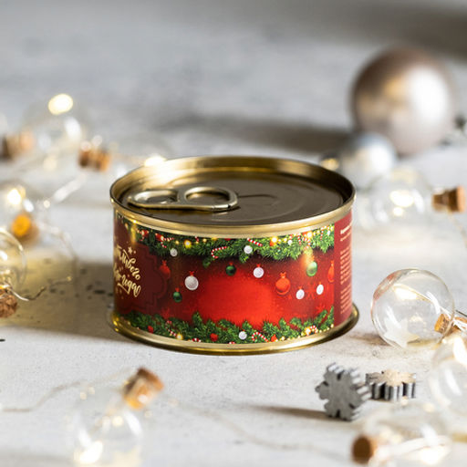 Монпансье в консервной банке Счастливого Нового года! (красная) 95 г. - 8 чудо фото 5