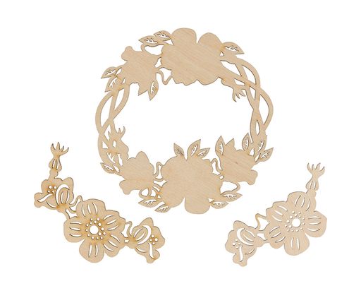 Заготовка для декорирования Mr. Carving ВД-856 Венок ажурный фанера d 10 см х 0.4 см мини