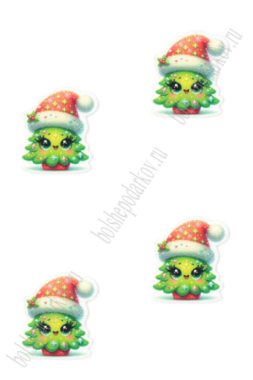 Кабошон-вырубка Ёлочка 3*3,5 см (10 шт) SF-7342 - Больше подарков фото 2