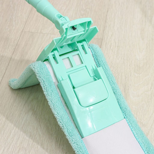 Швабра для мытья пола плоская Доляна, насадка из микрофибры 40?10 см, телескопическая стальная ручка 68(122) см  фото 5