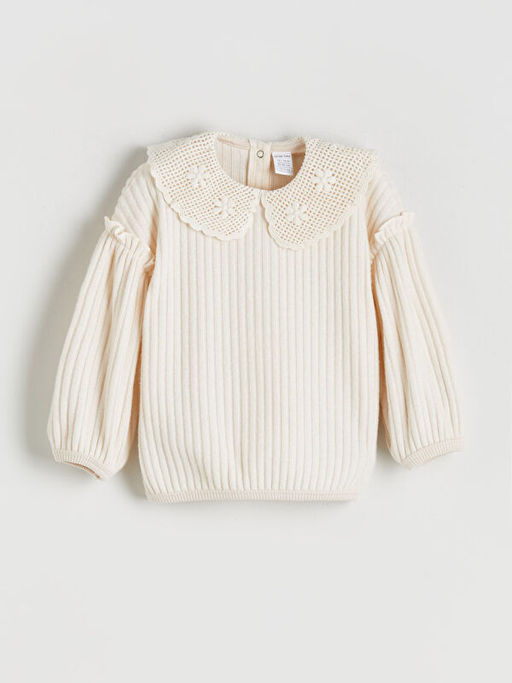 Bebe Yaka K?z Bebek Sweatshirt ve Tayt Pantolon 2li