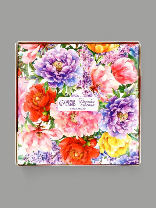 Цена за 5 шт. Коробка под 4 конфеты со скретч-слоем Букет, 10.5?10.5?3.5 см