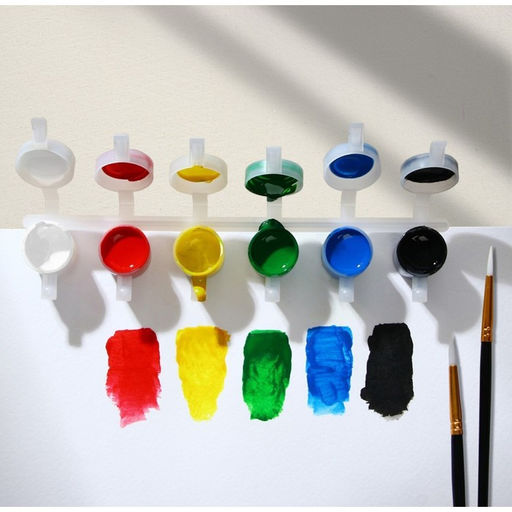 Краска акриловая, набор 6 цветов х 5 мл, Calligrata Kid (повышенное содержание пигмента), морозостойкие