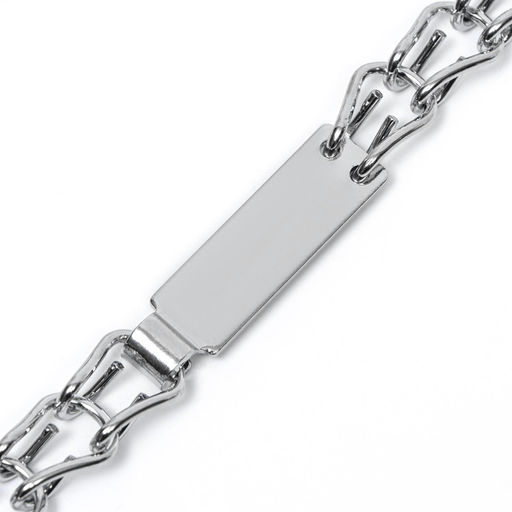 Ошейник - удавка с табличкой под гравировку, плетённый, 40 см, толщина проволоки 2 мм - Пижон фото 3