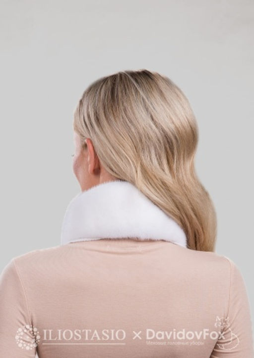 Шарф-воротник норка белый