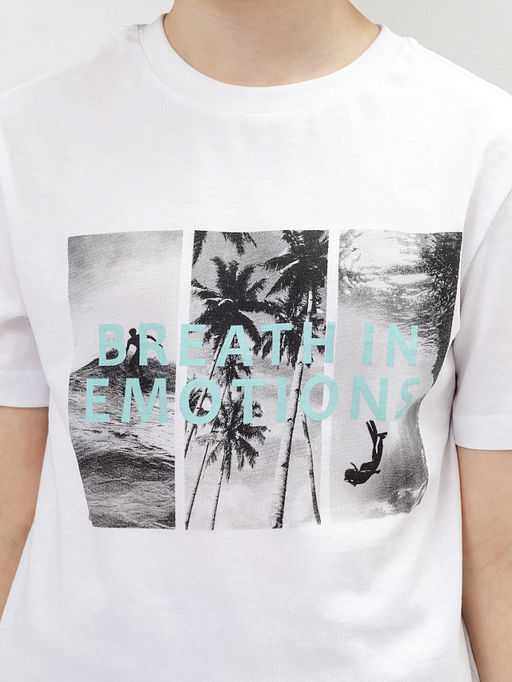 Футболка для мальчиков белая с рисунком и текстом - Mark formelle фото 3