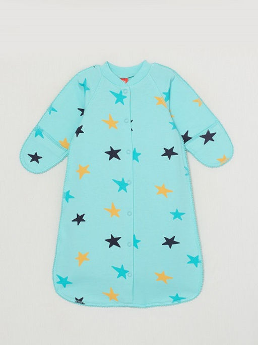 CRB wear/CWNB 90052-49-289 Комбинезон для мальчика (спальный), светло-бирюзовый/Ex.Cherubino  фото 2