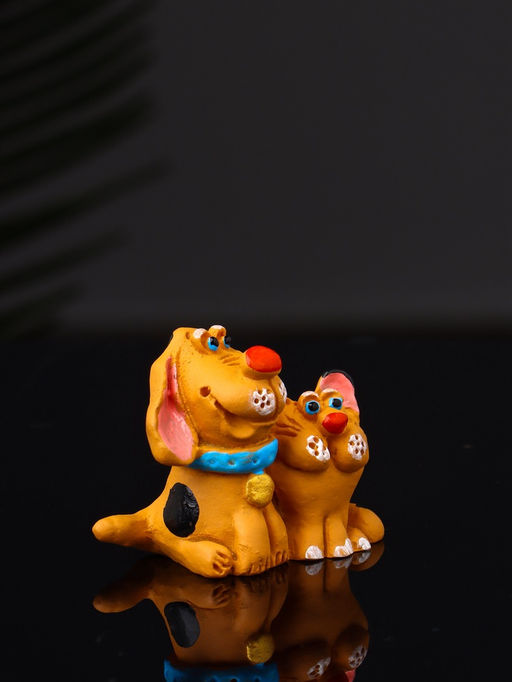 Фигурка полистоун «Котик с собачкой», 3.6×4.2×2.2 см
