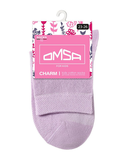 Носки OMSA kids Calzino 22A04 с переплетением сетка - lilla  фото 3