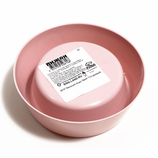 Миска для кошек Лекси 0,3 л, 14,5 x 14,5 x 4 см, розовая - Пижон фото 3