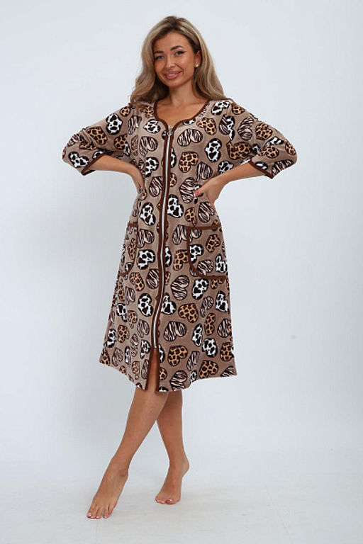 Халат велюровый на молнии (941-6) - Плиона фото 96