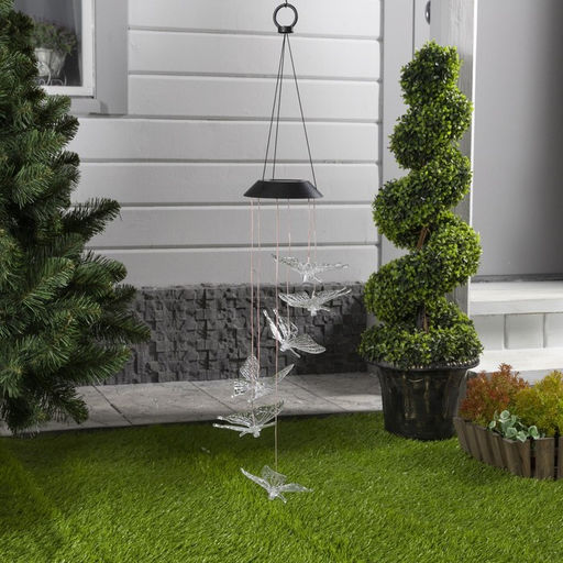 Садовый светильник на солнечной батарее Бабочки, 12.58612.5 см, 6 LED, свечение мульти - Luazon lighting фото 2