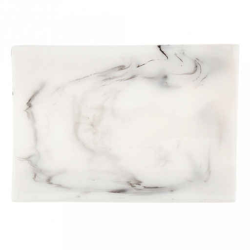 Набор для ванной "Камея" 4 предмета: дозатор для мыла 300мл; мыльница 12,4х8,5х1,8см; стакан для зубных щеток и зубной пасты; стакан 270мл; фурнитура пластик "под золото", акрил, бело-серый, в коробке (Китай)