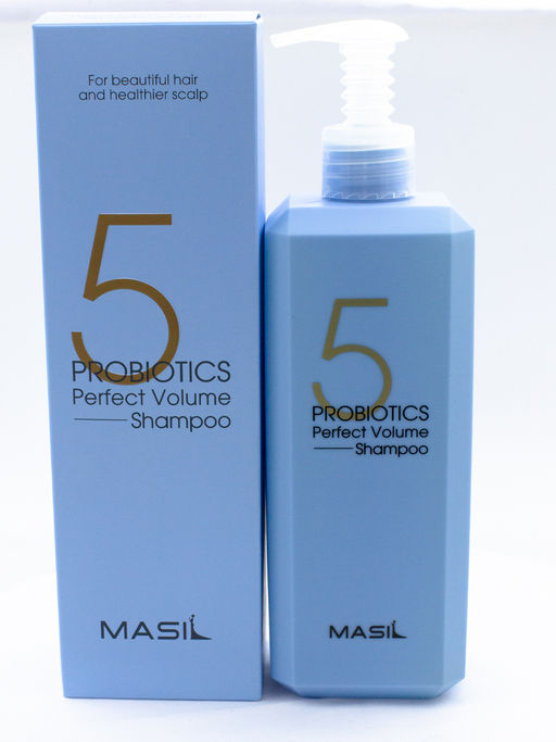 MASIL - ШАМПУНЬ ДЛЯ ВОЛОС И КОЖИ ГОЛОВЫ С ПРОБИОТИКАМИ 5 PROBIOTICS PERFECT VOLUME SHAMPOO, 500 ML  фото 2