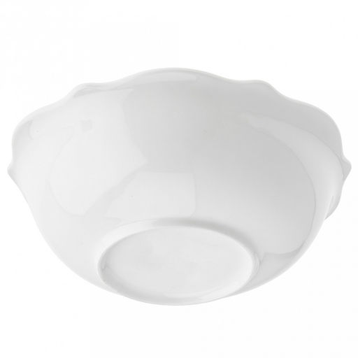 "Русь" Салатник фарфоровый 950мл, д20,2х6,6см, белый, рельефный декор, волнистый край (Китай)