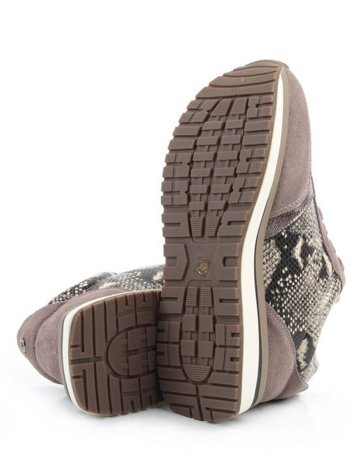 04-PCML20-2 GREY Кроссовки демисезонные женские (натуральная замша, натуральная кожа, текстиль)