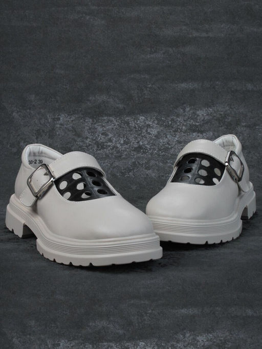 06-PDE38-2 GRAY Туфли женские (натуральная кожа)