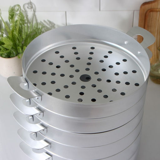 Манты-казан, 6 л, d=26 см, с 4 сетками, высота секции 5 см, с крышкой, штампованный алюминий