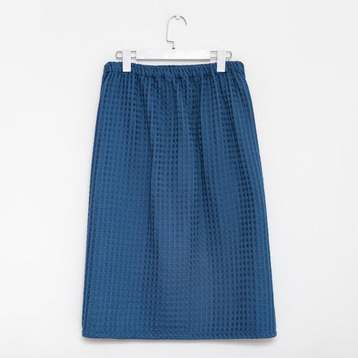 Килт вафельный банный Этель Boho 75*145 см. цв. синий, 100% хл, 290 г/м2  фото 7