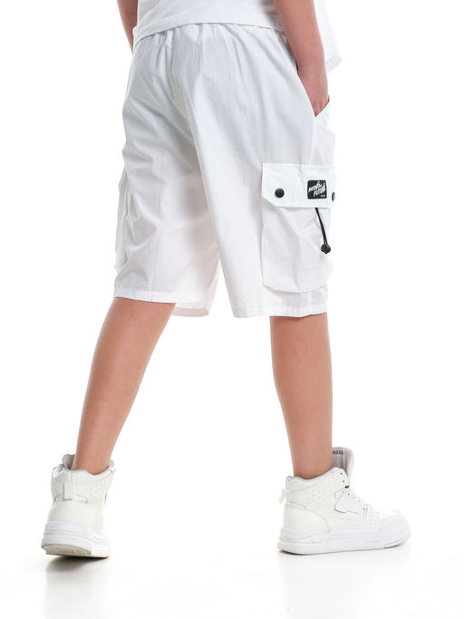 Шорты карго для мальчика 33-91203 белый - Mini maxi фото 8