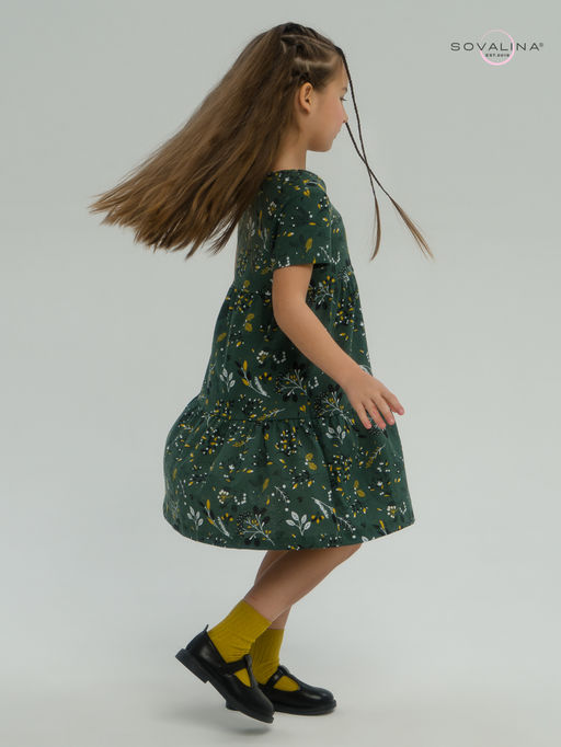 Платье Тия горчичные ветки - Sovalina фото 19