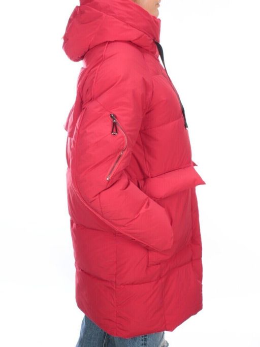 2197 RED Пуховик женский зимний AIKESDFRS (холлофайбер) - Fashion фото 6