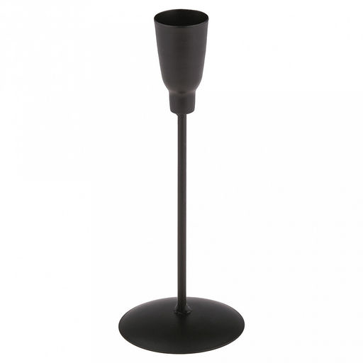 Подсвечник (канделябр) "Простой" д5,8см, h15см, на 1 свечу, металл, черный (Китай)