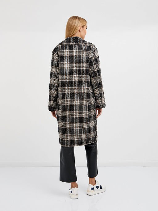 Пальто женское из шерсти в клетку - Glenfield фото 6
