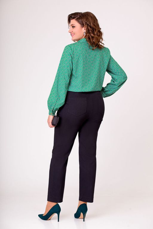 Блуза Swallow 803.2 черный+серебряный узор фото 498