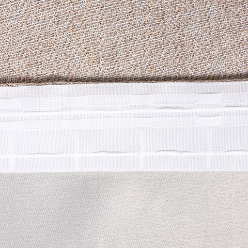Штора блэкаут портьерная «Этель» Natural, 250×265 см, бежевая, рогожка 275 г/м²