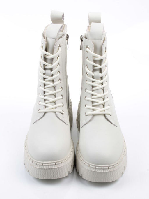 04-PAX85-2Z MILK Ботинки зимние женские (натуральная кожа, 100% шерсть)