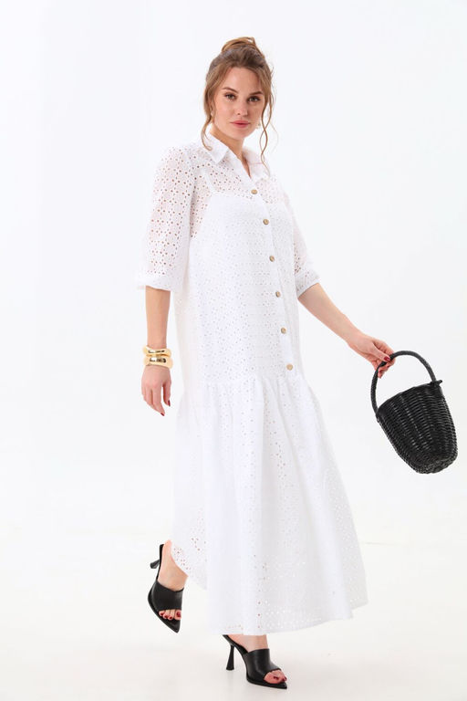 Платье NIKVA н800-6-Р молоко  фото 6