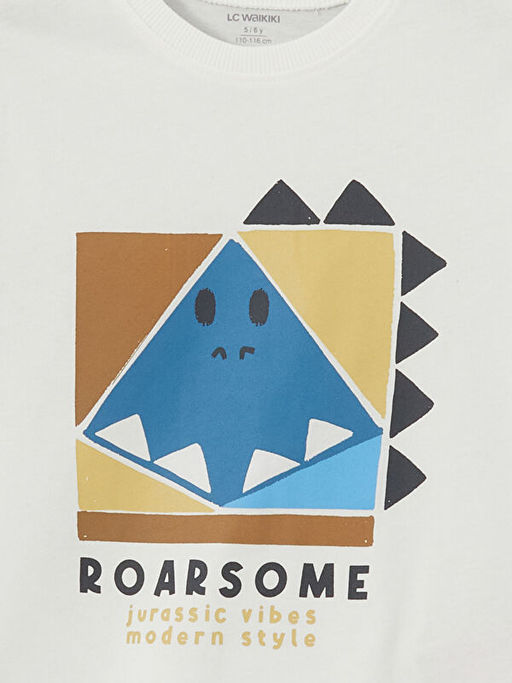 Bisiklet Yaka K?sa Kollu Bask?l? Erkek ?ocuk Ti??rt 4l?