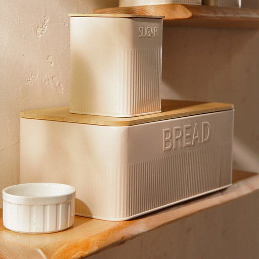 Хлебница SL Home «Сан-Лоренцо», металлическая, с бамбуковой крышкой, 33×18×13 см, розовая