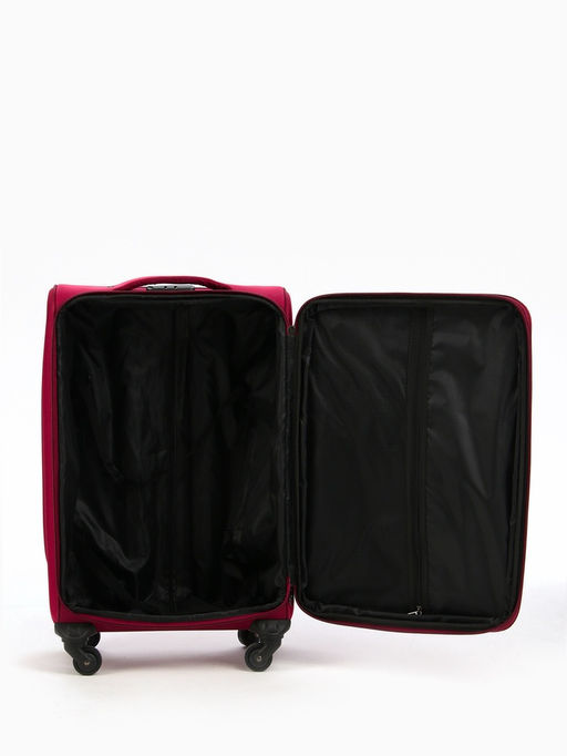 Чемодан на колёсах средний 72 л (M), на молнии, с увеличением, кодовый замок, 4 колеса, красный