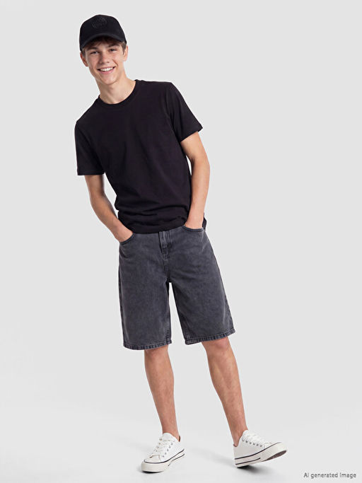 Erkek ?ocuk Jean Bermuda ?ort