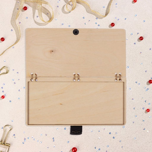 Конверт деревянный С Днём Рождения! ручная работа, светлый, букет, 16,5х8 см - Simaland фото 3