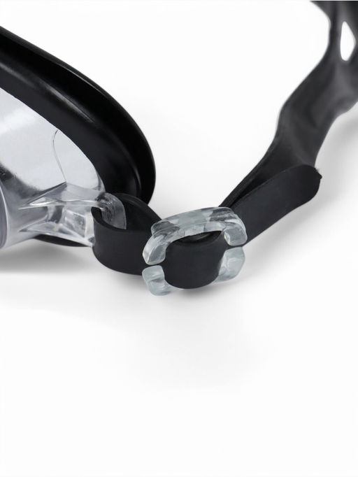 Очки для плавания детские ONLYTOP, беруши, цвет чёрный