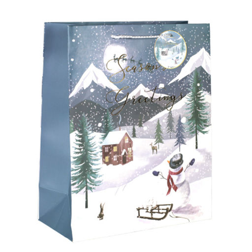 Цена за 12 шт. Пакет подарочный 18x23x10см / 5286M /уп 12/720/Новый год - Галеонтрейд фото 8