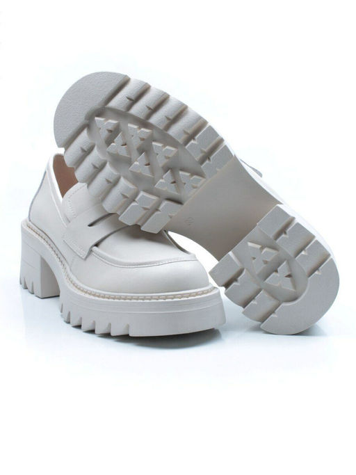 03-C1801-3 WHITE Лоферы женские (натуральная кожа) - No name фото 14